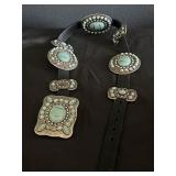 Native American plated with concho belt