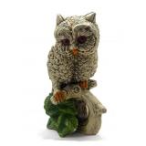 Vintage ceramic owl bank figurine, 9" h.