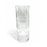 Christian Dior large crystal vase, 14 1/2" h.