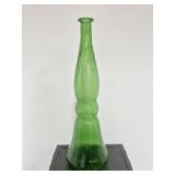 Large mid century Empoli green glass vase, 20" h.
