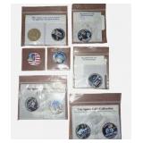 Ten Colorized Space themed Kennedy Half Dollar