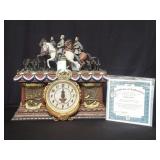 Collectible  hand cast & hand painte mantel clock,