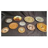 Group of assorted vintage plates