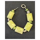 Vintage silver green bracelet