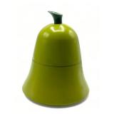 Vintage metal pear shaped cookie jar, 8 1/2" h.