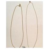 2 14k gold chains & 1 14k white gold clasp