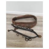 Leather & metal horse collar