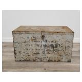 Vintage military style metal storage chest