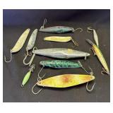 Group of 10 vintage deep sea fishing lures