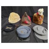 Vintage group of military hats