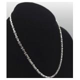 18k White gold and diamond necklace