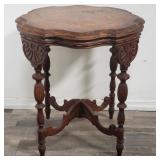 Vintage carved wood side table
