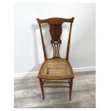 Antique cane bottom chair as is
