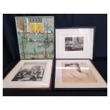 Box of lithographs