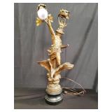 Vintage spelter table lamp