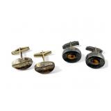 2 pairs TAXCO Sterling silver cufflinks