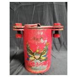 Vintage cast iron gun powder holder