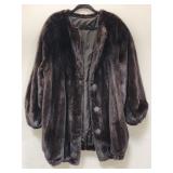 Vintage mahogany mink coat with original lining