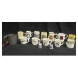 Group of assorted vintage mugs etc