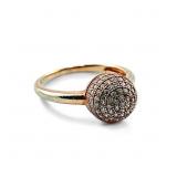 Rose gold plated Sterling silver ball ring