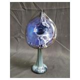 Signed hand blown glass bud vase