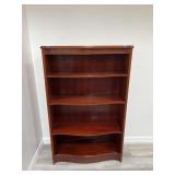 Vintage traditional bow front bookshelf