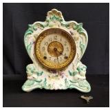 Antique porcelain mantel clock