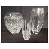 Group of crystal vases