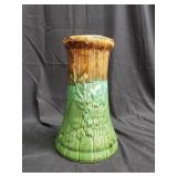 Vintage glazed ceramic pottery pedestal