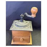 Vintage wood coffee grinder