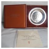 Sterling silver Franklin mint Thanksgiving plate