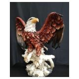 Composite bald eagle statue