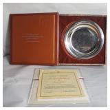 Sterling silver Franklin mint Thanksgiving plate