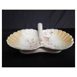 Vintage KPM porcelain 2 sectional scalloped