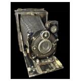 Antique Leonar Model A1 folding camera. In case.