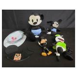 Group of Disney dolls and hats box lot