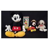 Box of dolls & Mickey Mouse & sunshine straws