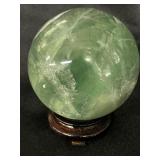 Fluorite quartz orb