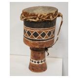 Vtg African Zambia wooden drum