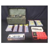 Group of tools with metal toolbox, etc.