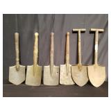 Group of military trenching shovels