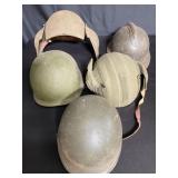 Antique war helmets weight: 13 lbs box lot LT