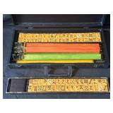Vintage mahjong set in travel case w/metal &