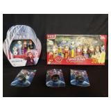 Box of DC toys and Disney PEZ