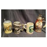 Group of beer steins