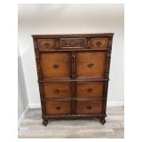 Antique walnut chest 39"l x 19ï¿½w x 53ï¿½h