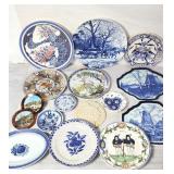 Vintage ceramic & porcelain plates, Delft,