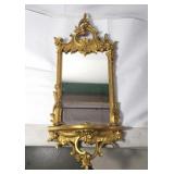 Vintage wood gilt mirror