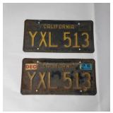 Set of 2 license plates