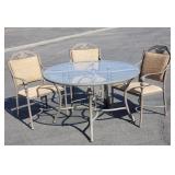 Wicker style & aluminum patio set made in